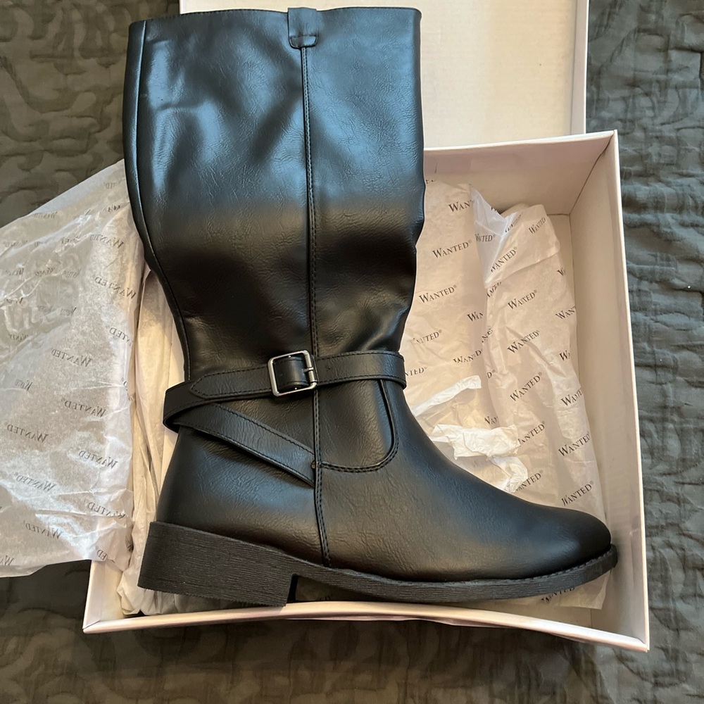 Wanted Black Heeled Boots